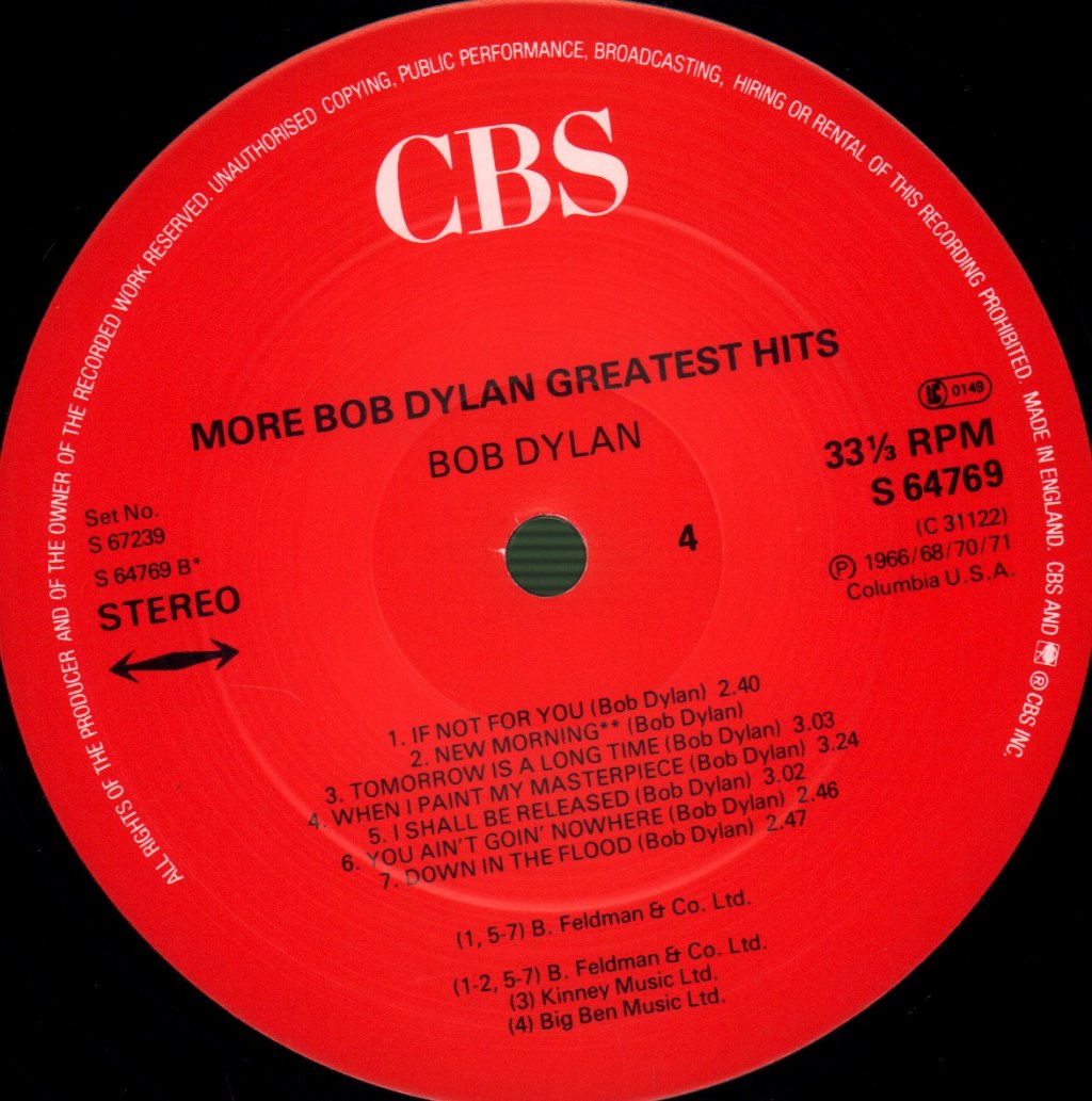 Bob Dylan - More Bob Dylan Greatest Hits - Double Lp