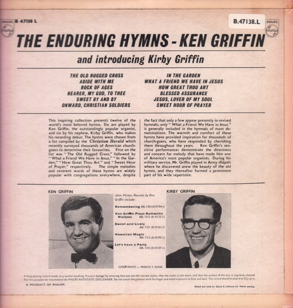 Ken Griffin and introducing Kirby Griffin - Enduring Hymns - Lp