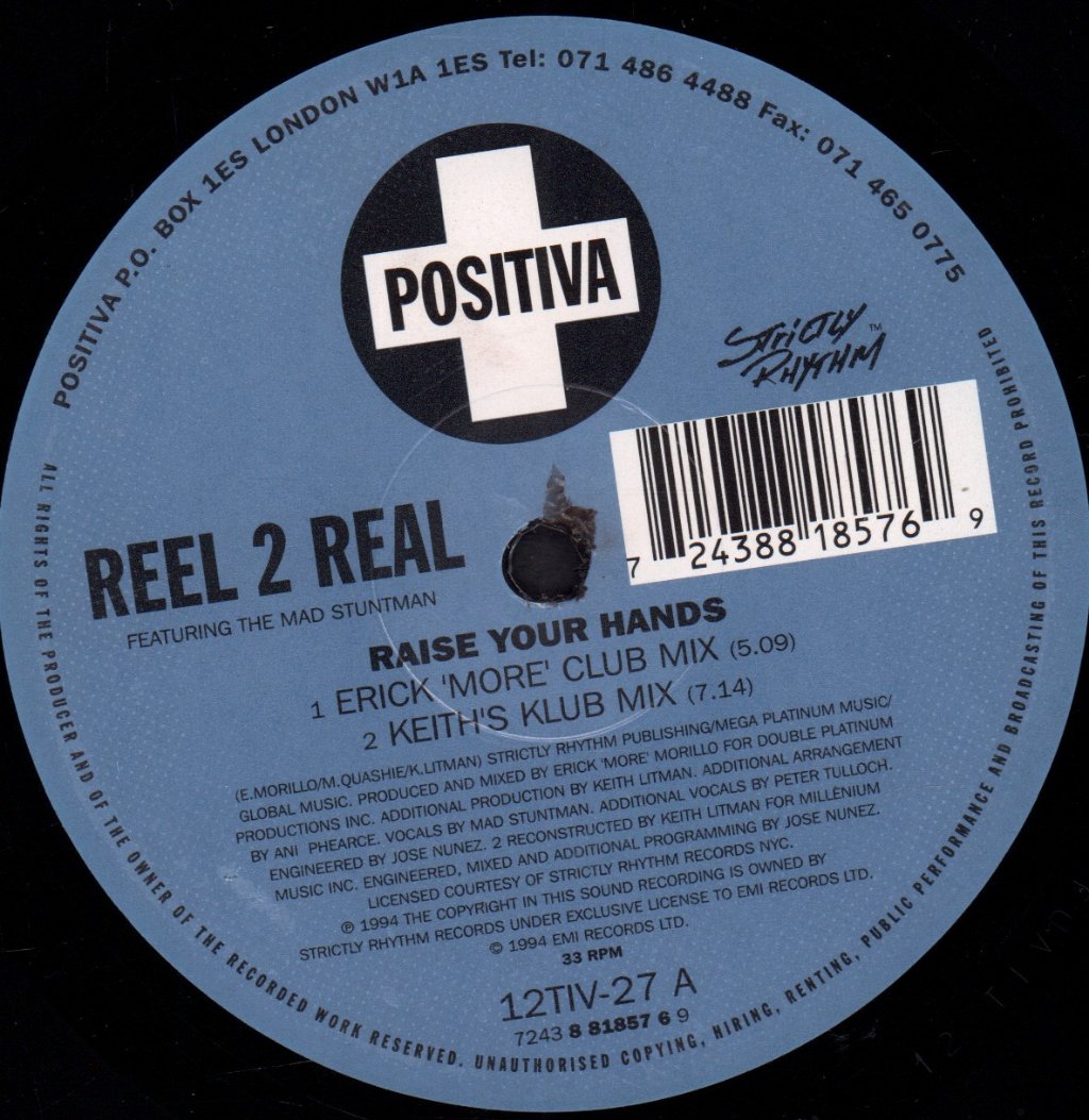 Reel 2 Real - Raise Your Hands - 12 Inch