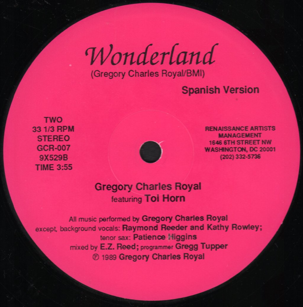 Gregory Charles Royal Featuring Toi Horn - Wonderland - 12 Inch
