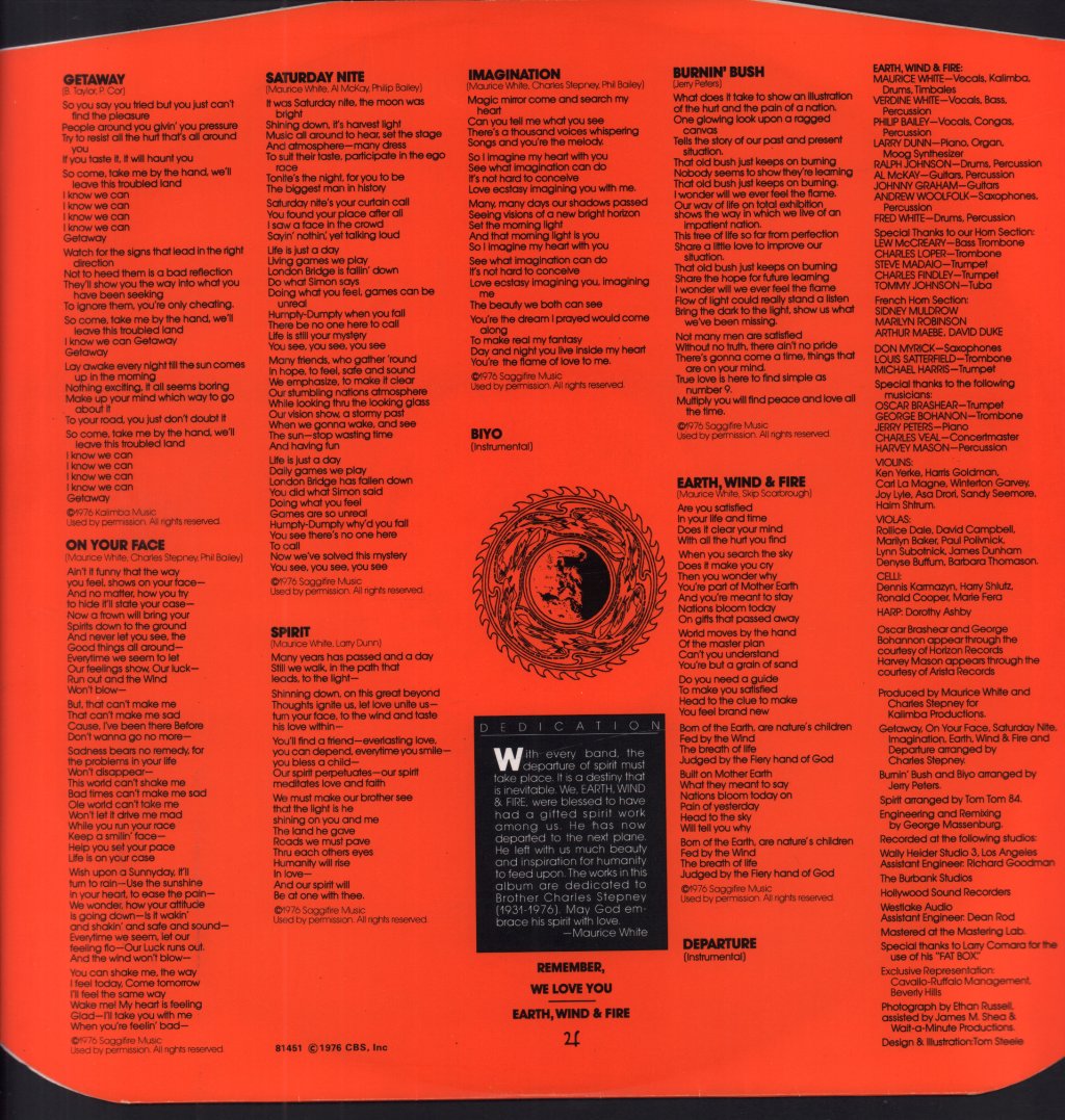Earth Wind And Fire - Spirit - Lp