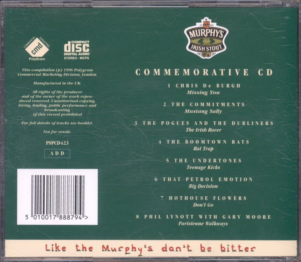 Various Artists - Murphy's Irish Stout - Commemorative CD - Cd