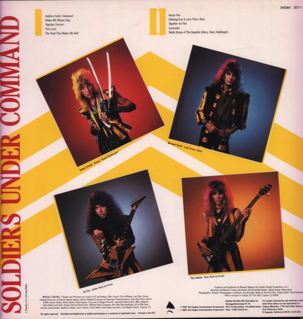 Stryper - Soldiers Under Command - Lp