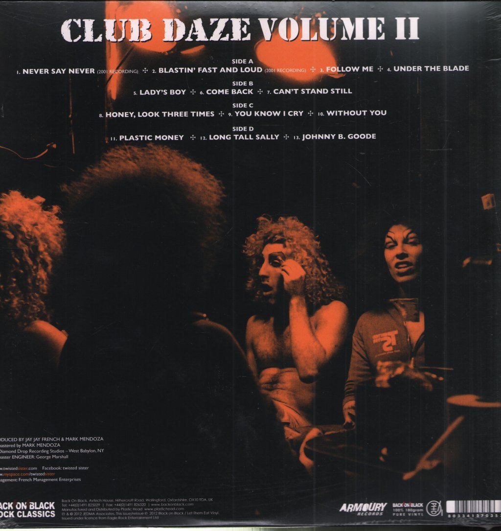 Twisted Sister - Club Daze Volume II - Double Lp