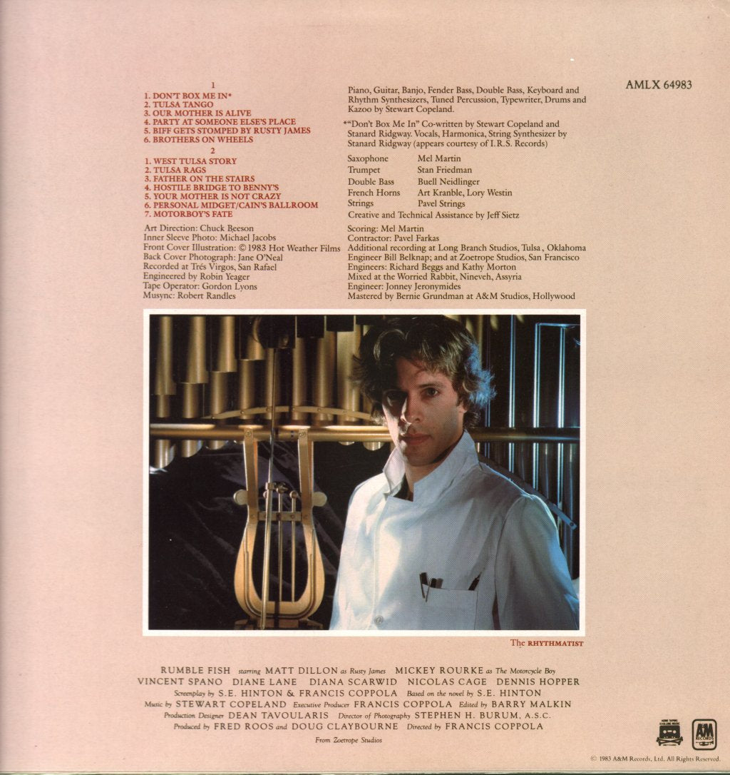 Stewart Copeland - Rumble Fish (Original Motion Picture Soundtrack) - Lp