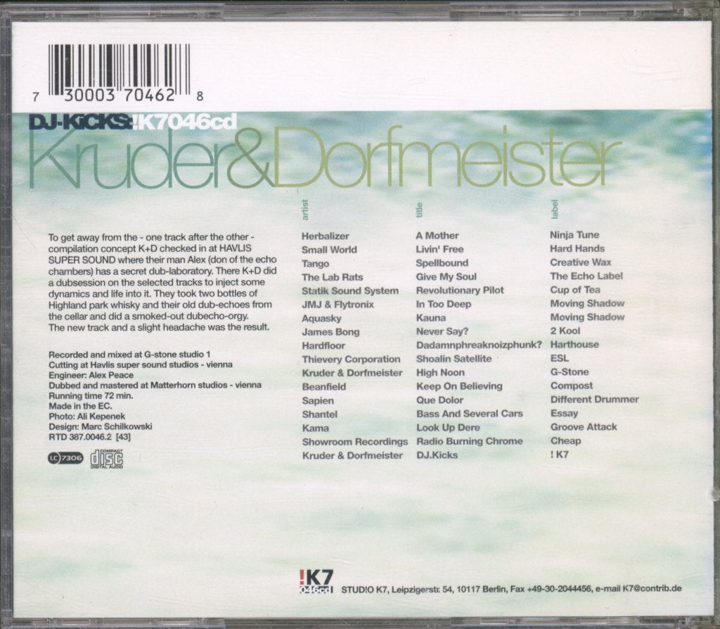 Kruder & Dorfmeister - DJ-Kicks: - Cd