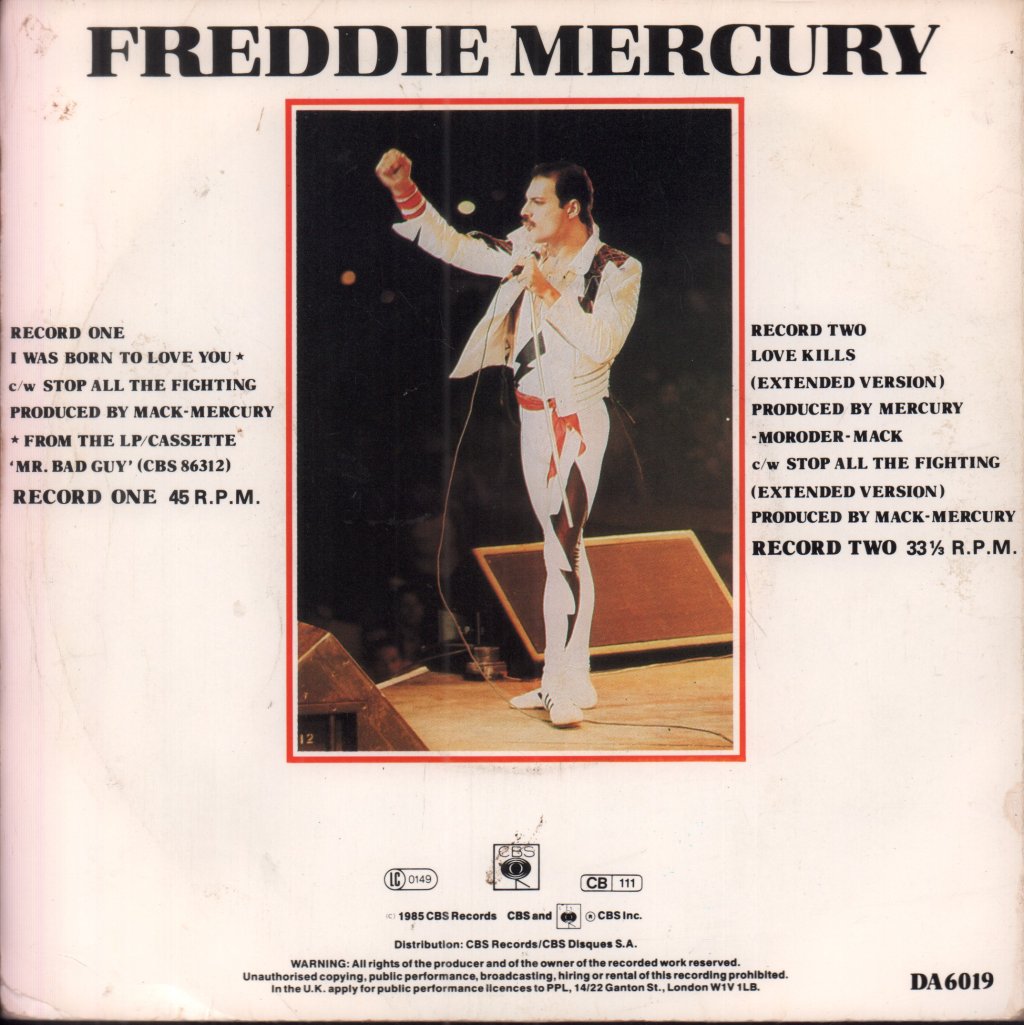 Freddie Mercury - I Was Born To Love You - Double 7 Inch