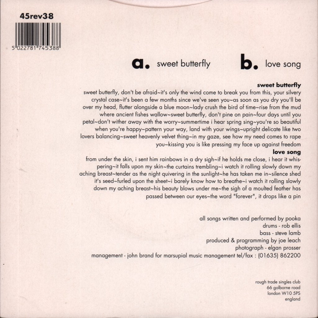 Pooka - Sweet Butterfly - 7 Inch