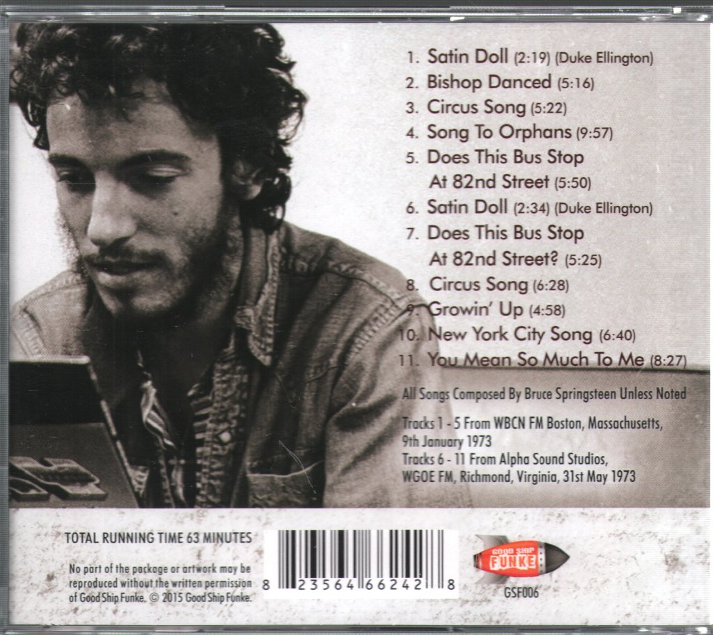 Bruce Springsteen - Acoustic Radio 1973 - Cd