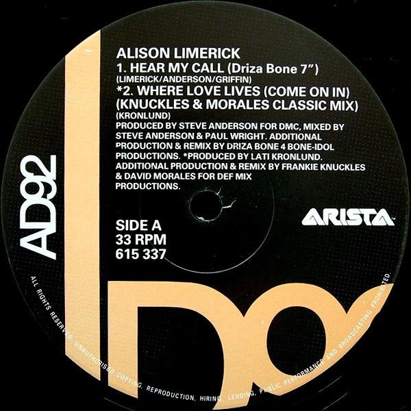 Alison Limerick - Hear My Call - 12 Inch