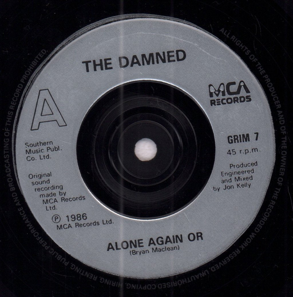 Damned - Alone Again Or - 7 Inch