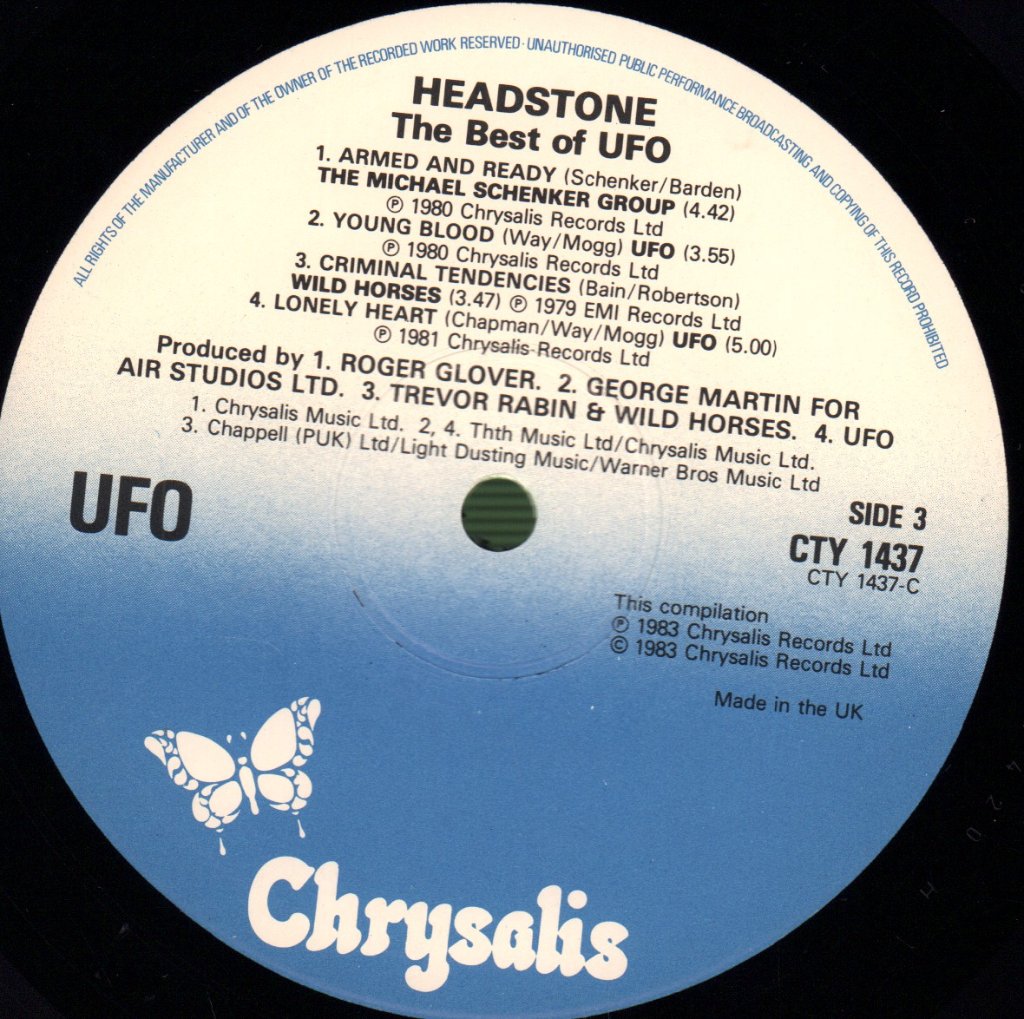 Various Artists - Headstone: The Best Of UFO - Double Lp