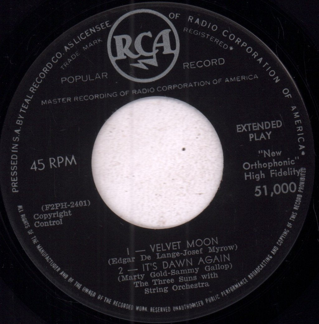 Three Suns - Velvet Moon - 7 Inch