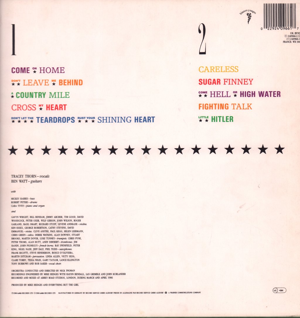 Everything But The Girl - Baby The Stars Shine Bright - Lp