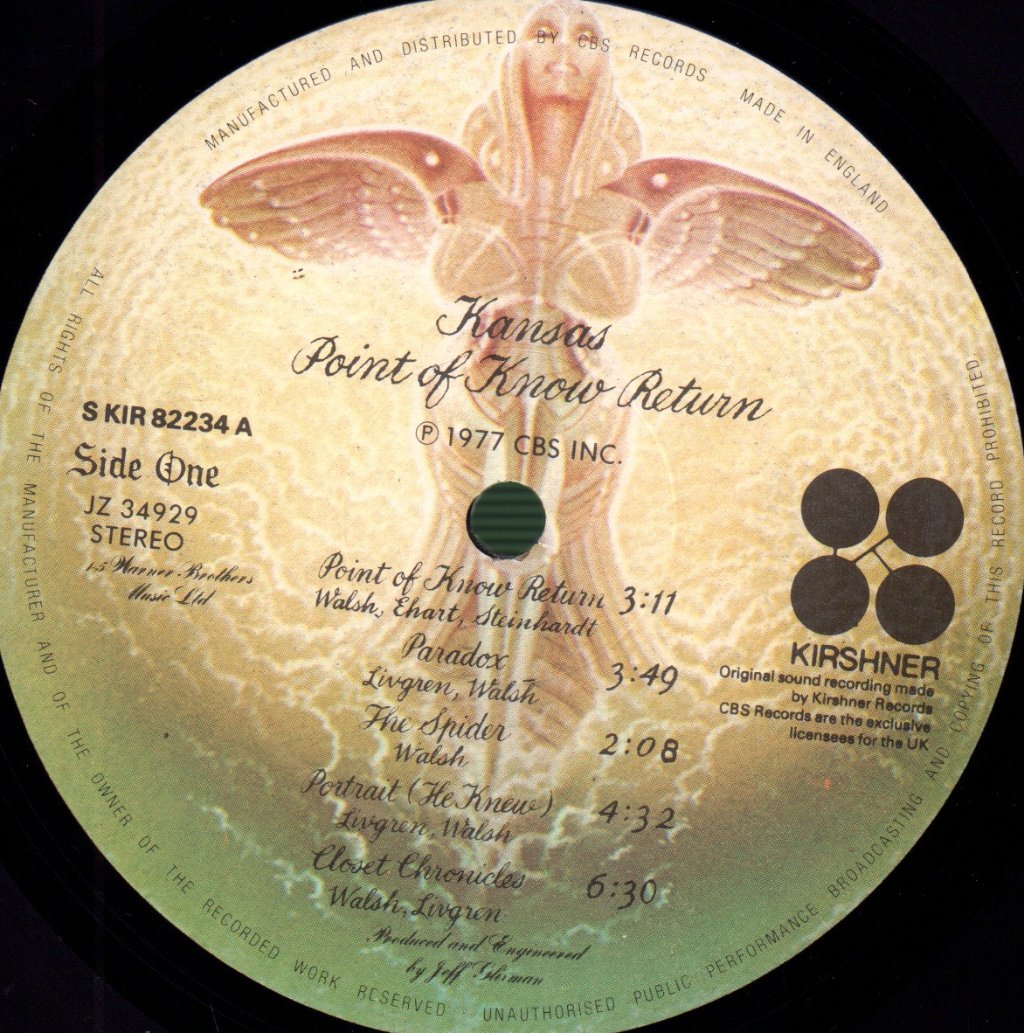 Kansas - Point Of Know Return - Lp
