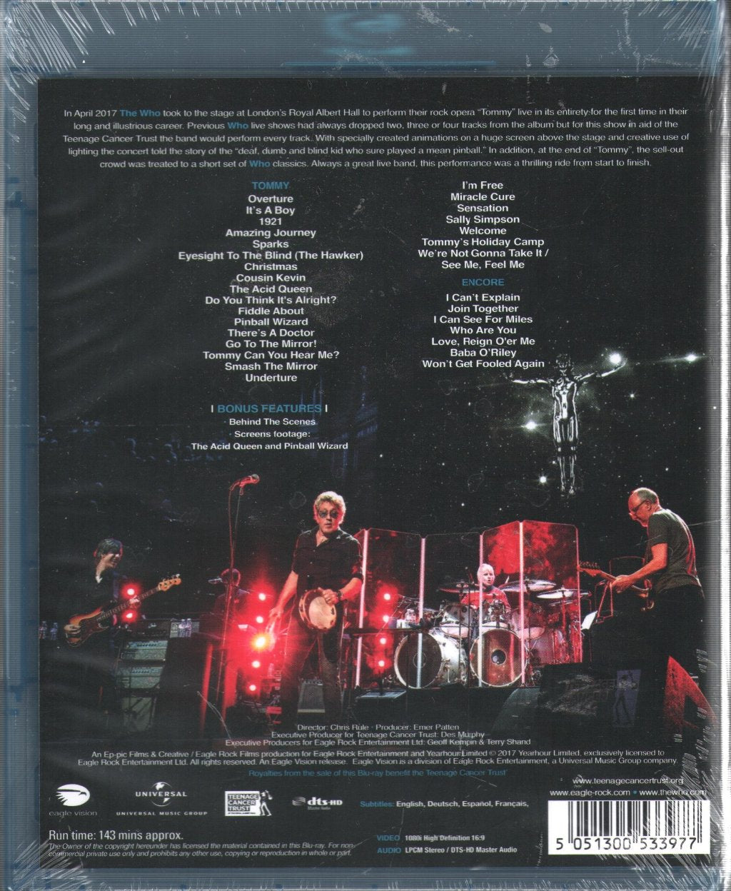 Who - Tommy - Live At The Royal Albert Hall - Blu-Ray