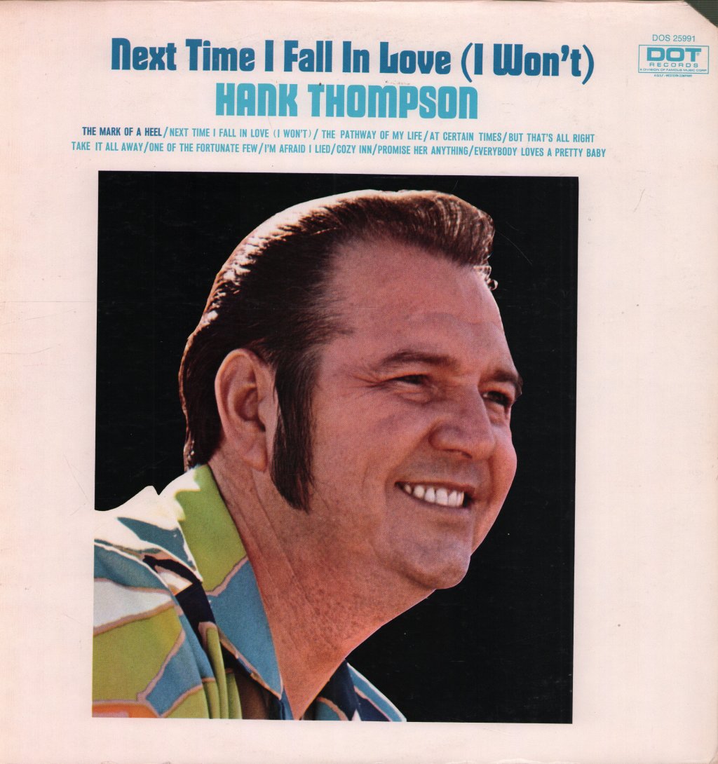 Hank Thompson - Next Time I Fall In Love (I Won't) - Lp
