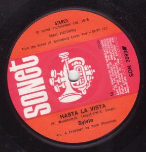 Sylvia (70'S Artist) - Hasta La Vista - 7 Inch