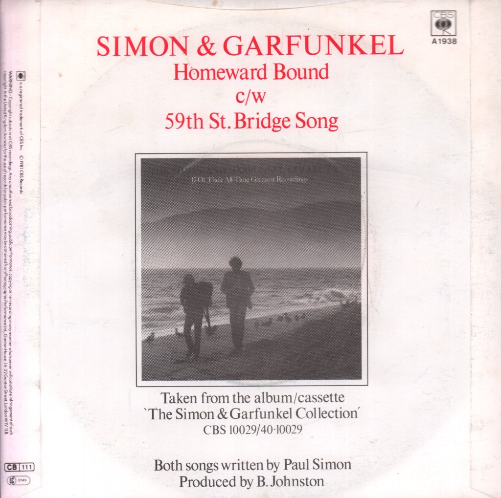 Simon & Garfunkel - Homeward Bound - 7 Inch