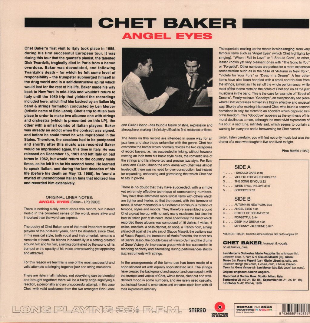 Chet Baker - Angel Eyes - Lp