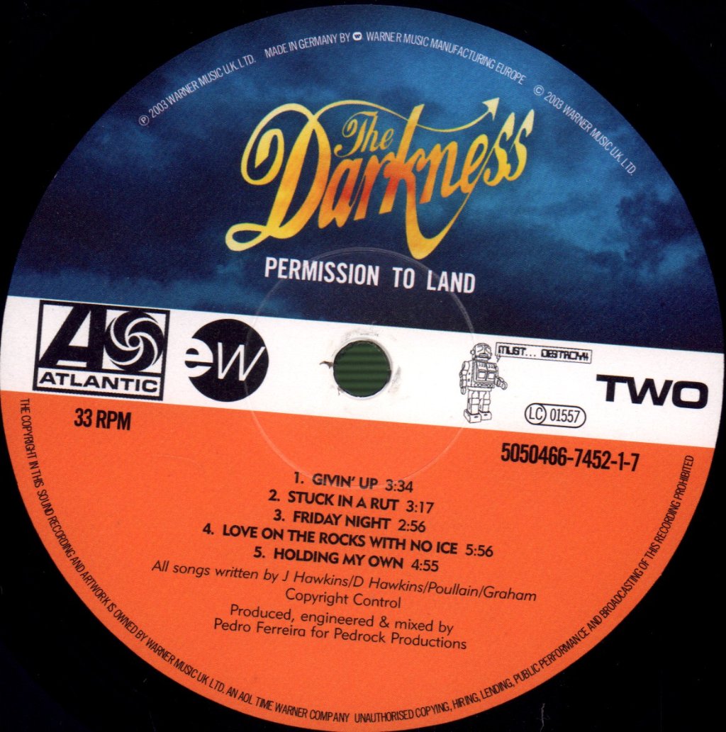 Darkness - Permission To Land - Lp
