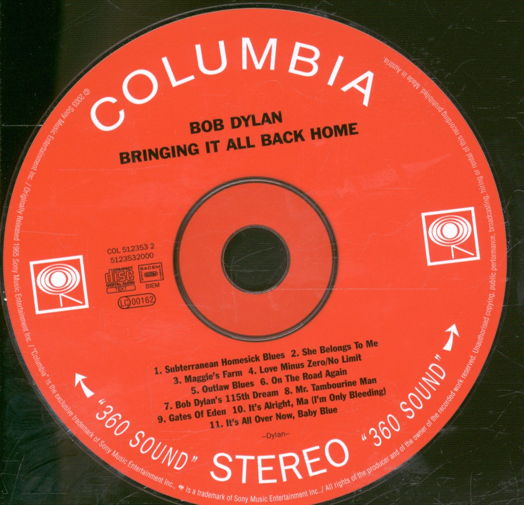 Bob Dylan - Bringing It All Back Home - Cd