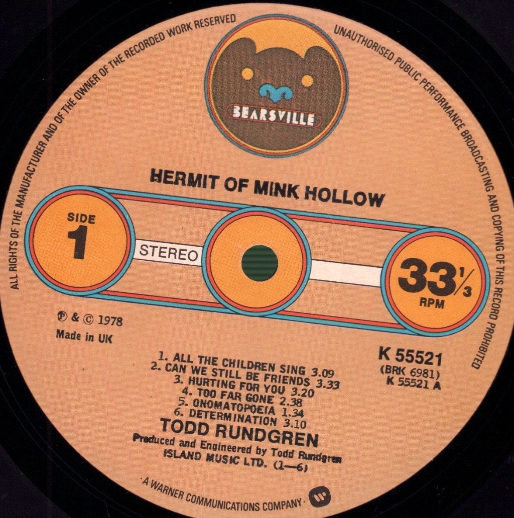 Todd Rundgren - Hermit Of Mink Hollow - Lp