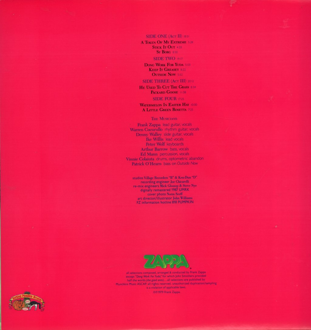 Frank Zappa - Joe's Garage Act's 1,2 And 3 - Lp Box Set