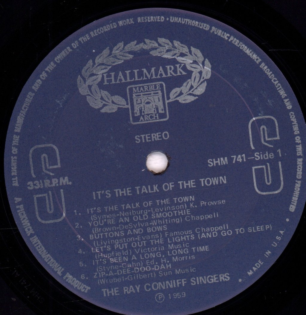 Ray Conniff And The Singers - It's The Talk Of The Town - Lp