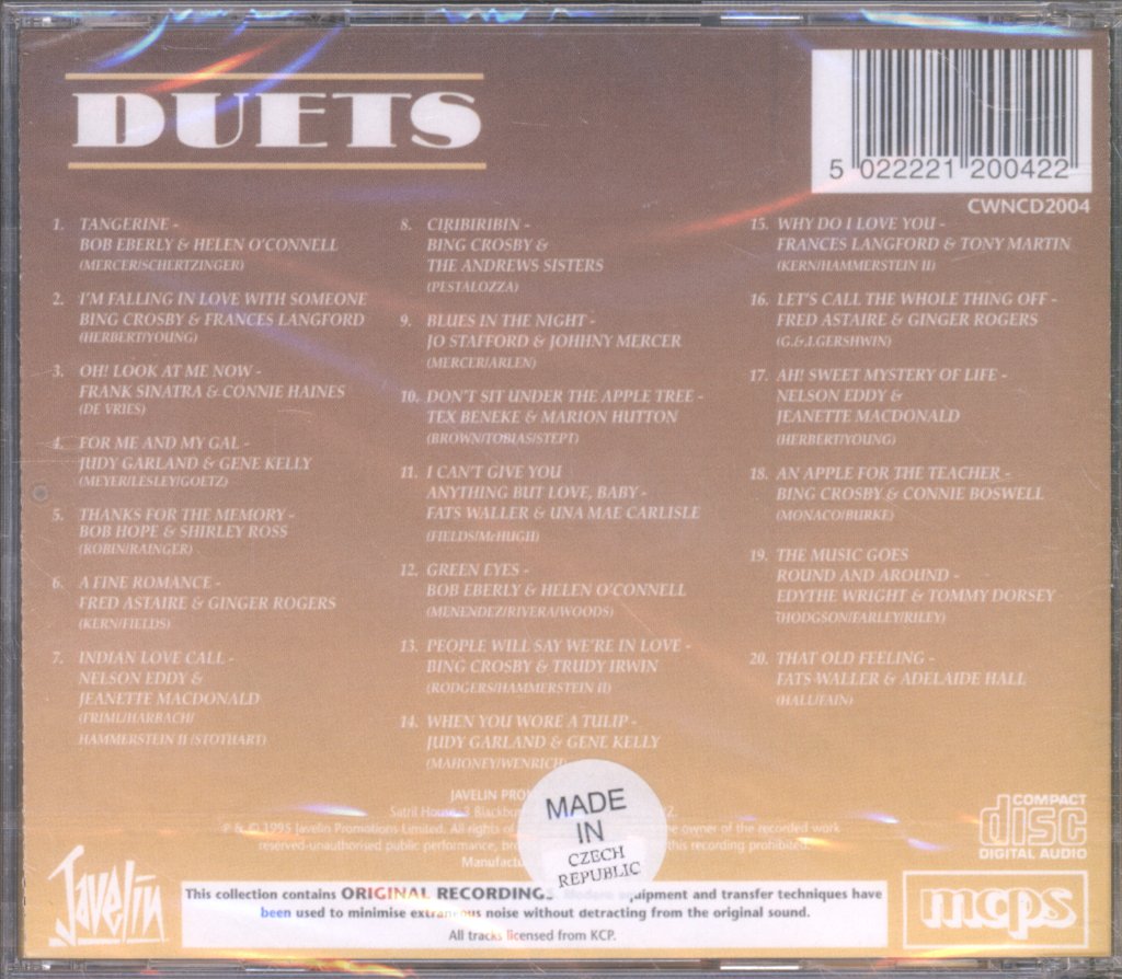 Various Artists - Duets A Touch Of Yesteryear - Cd