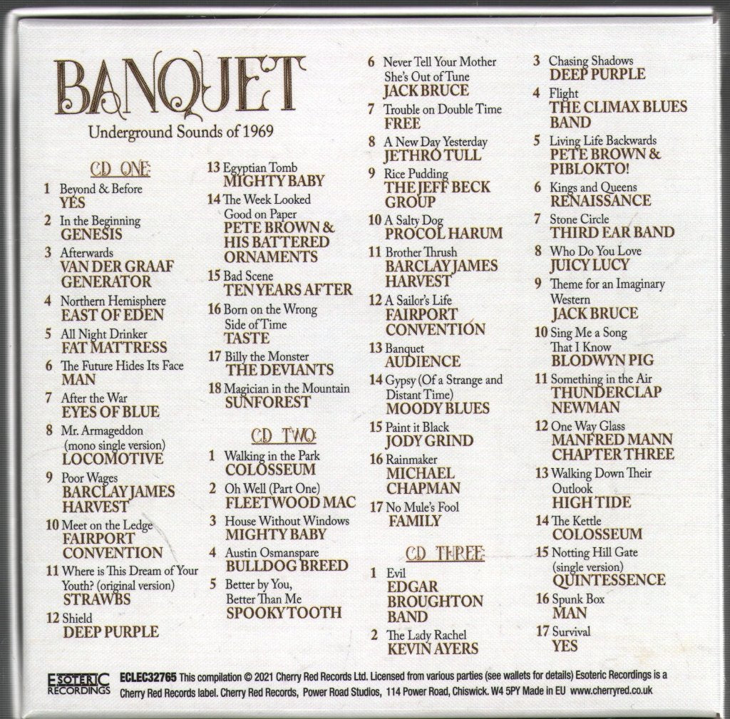 Various Artists - Banquet Underground Sounds Of 1969 - Cd Set