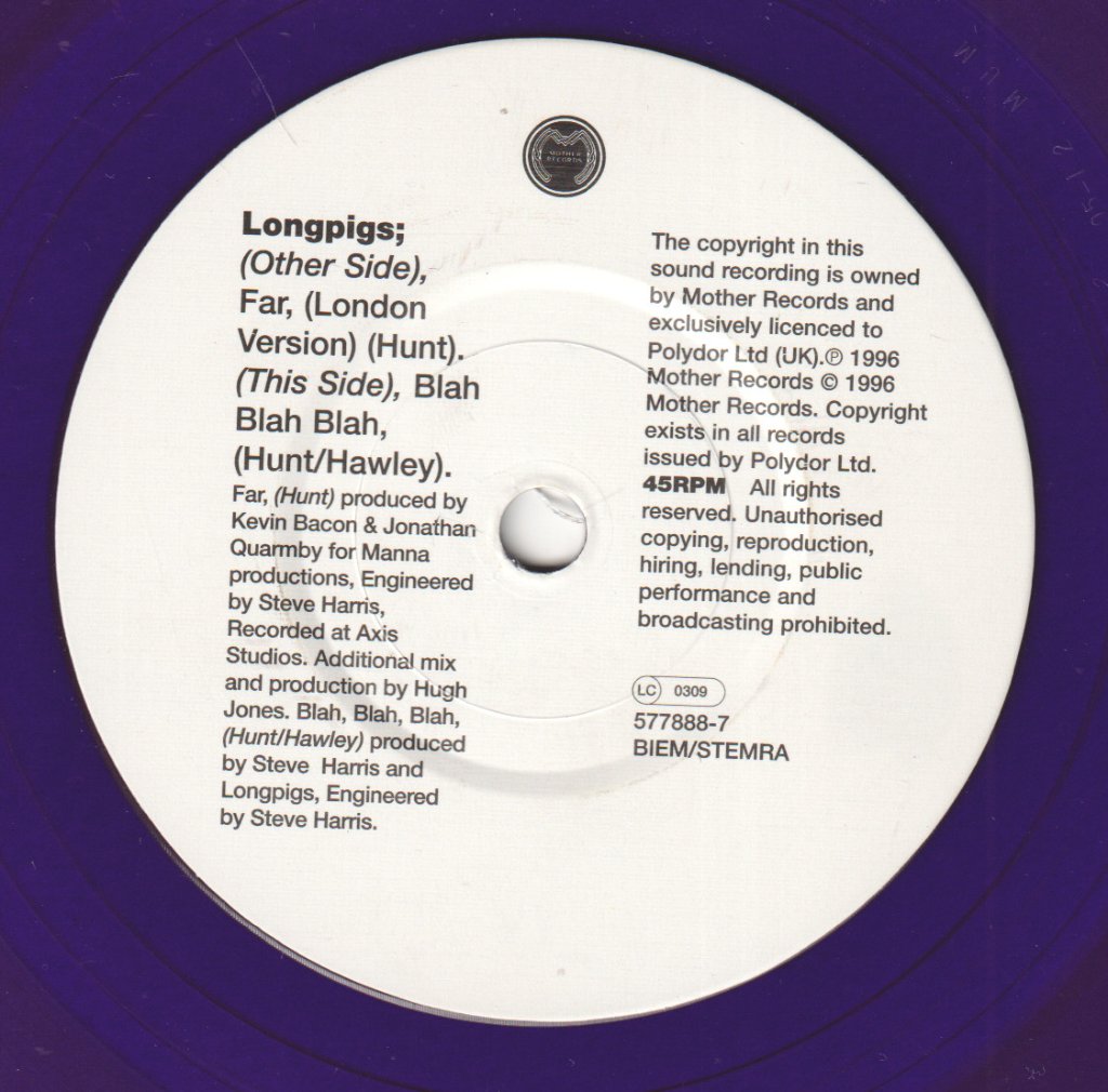 Longpigs - Far - 7 Inch