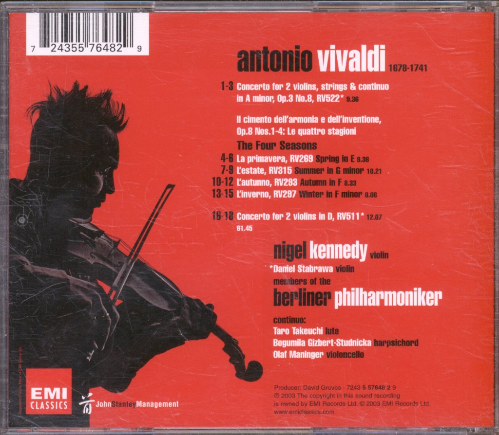 Berliner Philharmoniker, Nigel Kennedy - Vivaldi - Cd