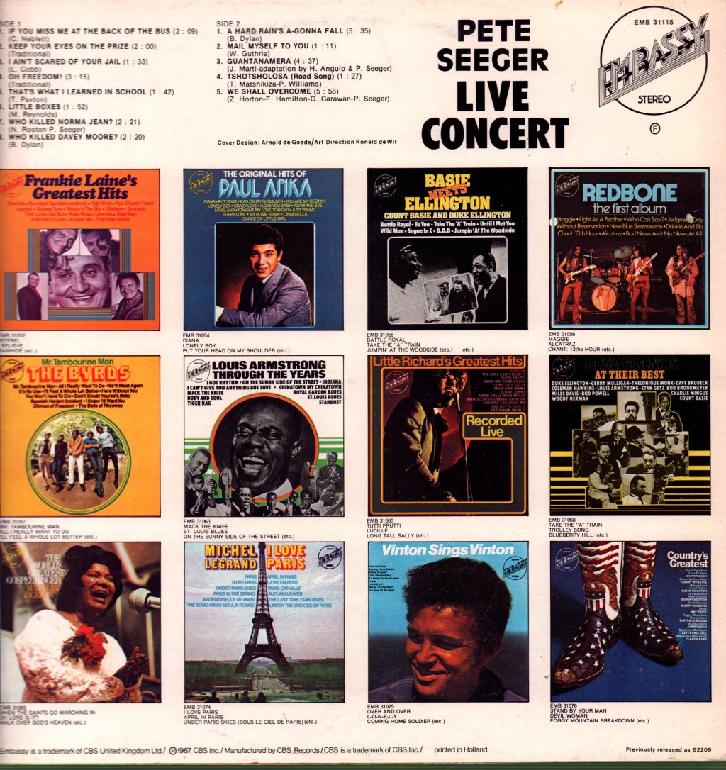 Pete Seeger - Live Concert - Lp