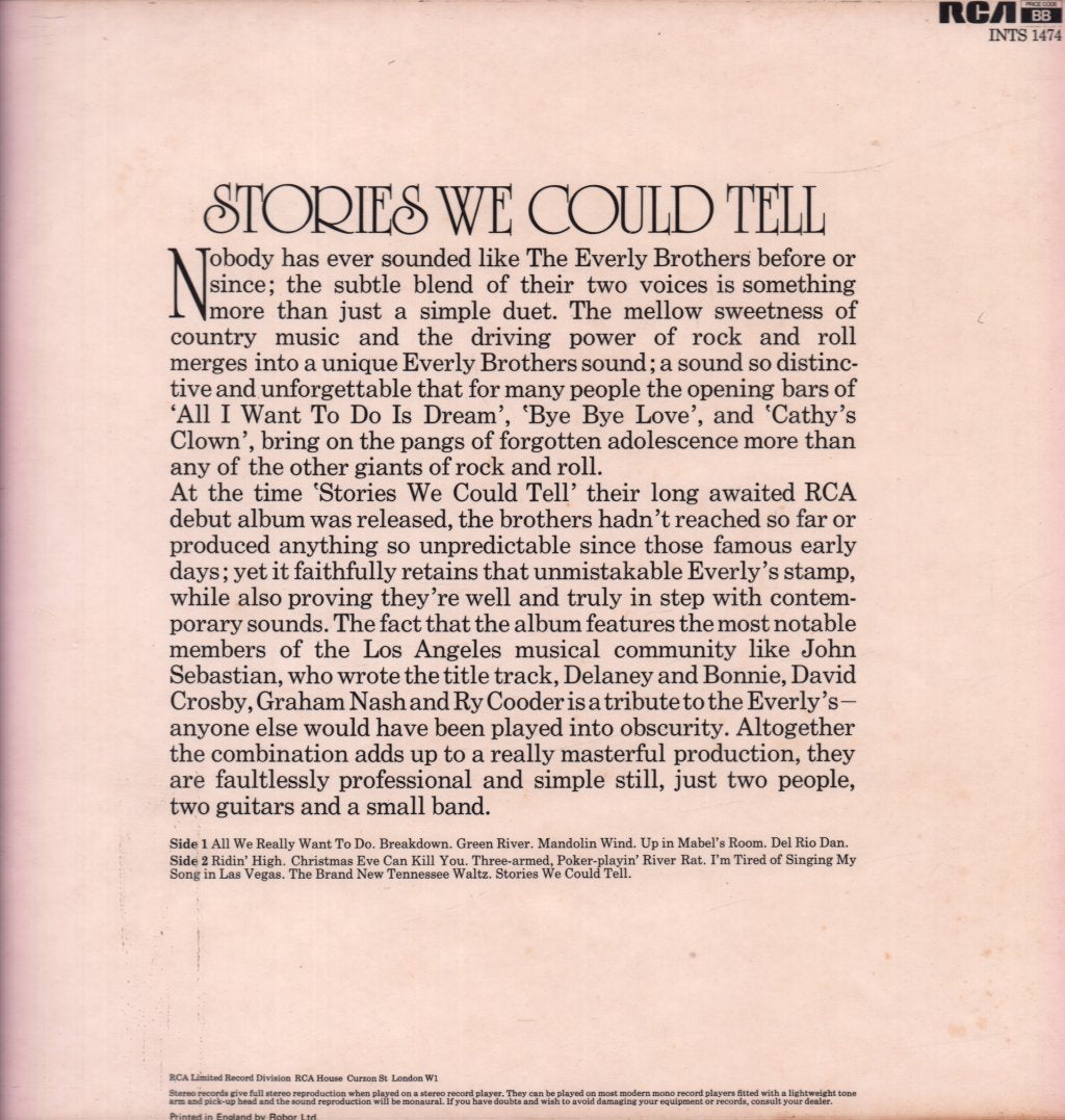 Everly Brothers - Stories We Could Tell - Lp