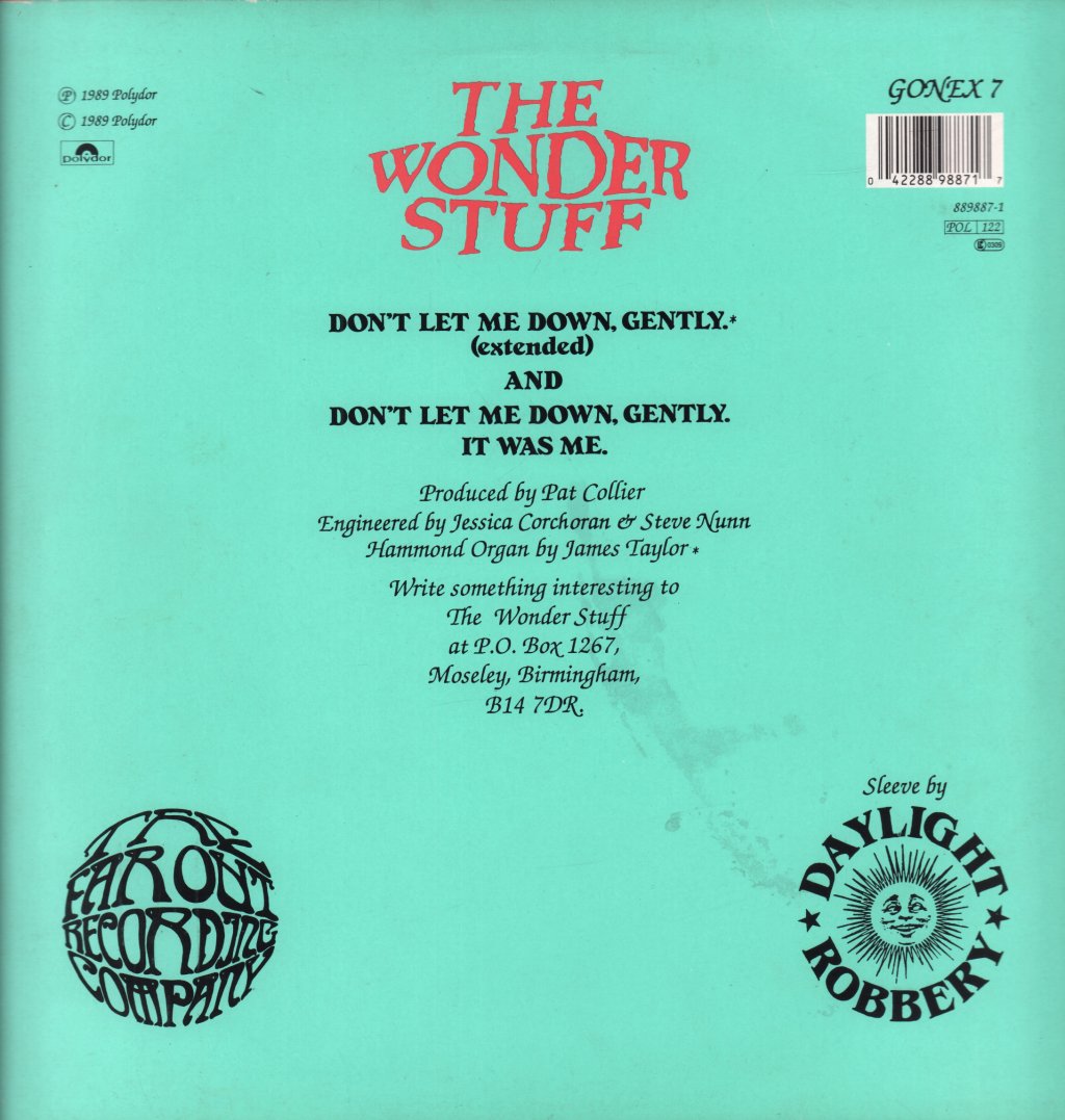 Wonder Stuff - Don't Let Me Down - 12 Inch