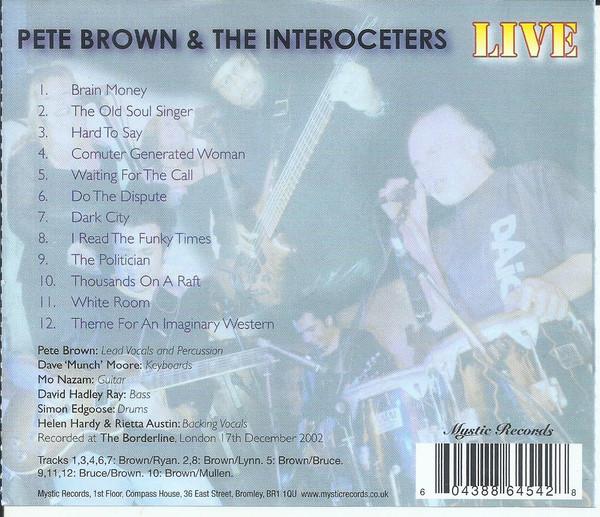 Pete Brown & The Interoceters - Live - Cd