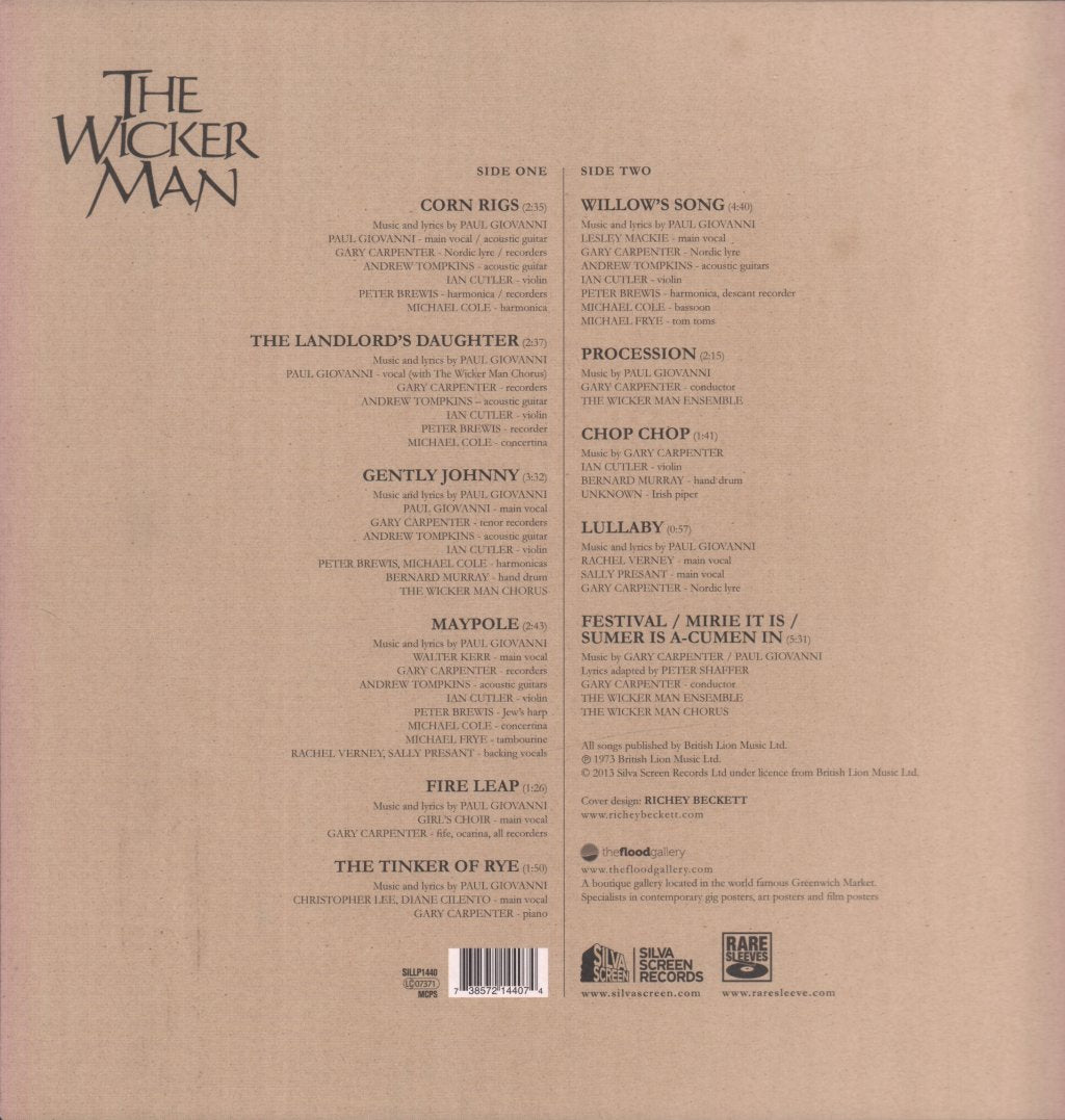 Paul Giovanni, Gary Carpenter - Wicker Man - Lp