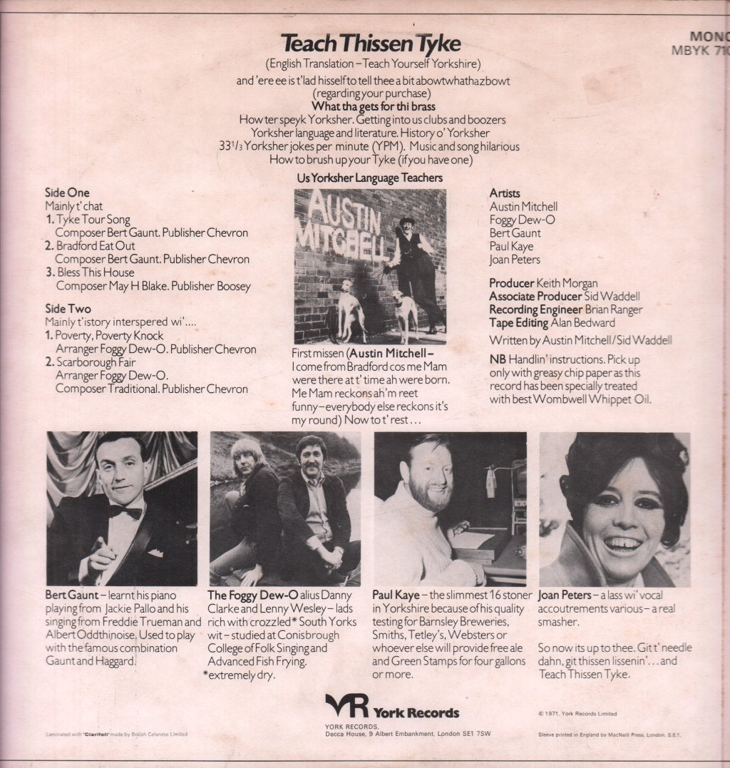 Austin Mitchell - Teach Thissen Tyke (English Translation - Teach Yourself Yorkshire) - Lp