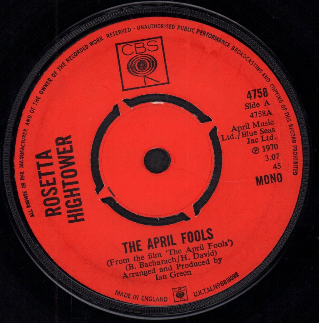Rosetta Hightower - April Fools - 7 Inch