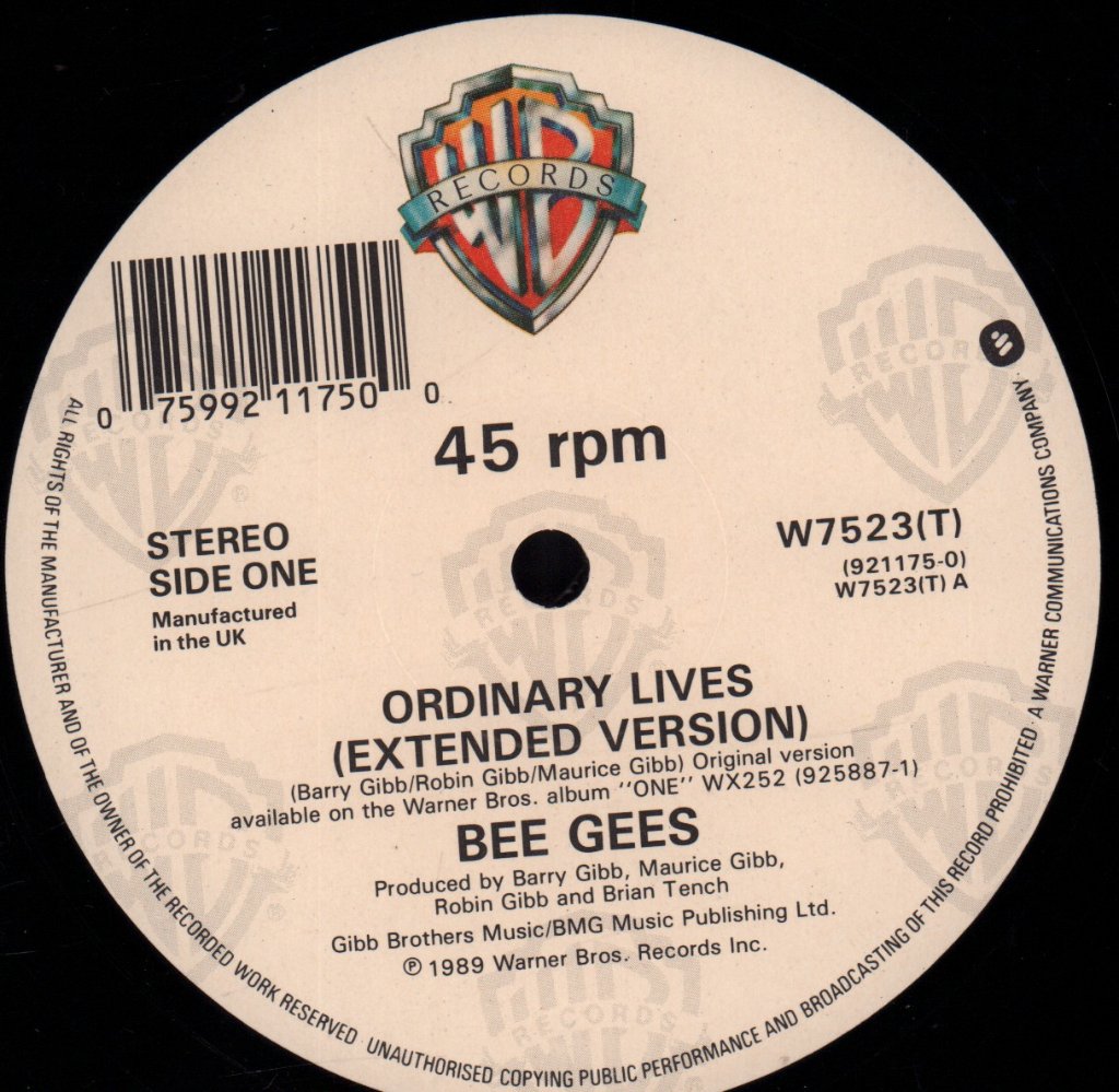 Bee Gees - Ordinary Lives - 12 Inch
