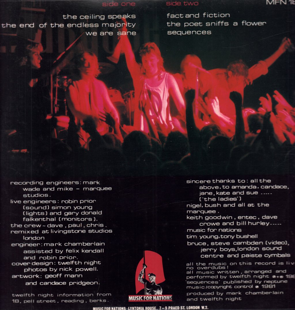 Twelfth Night (80'S Prog) - Live And Let Live - Lp