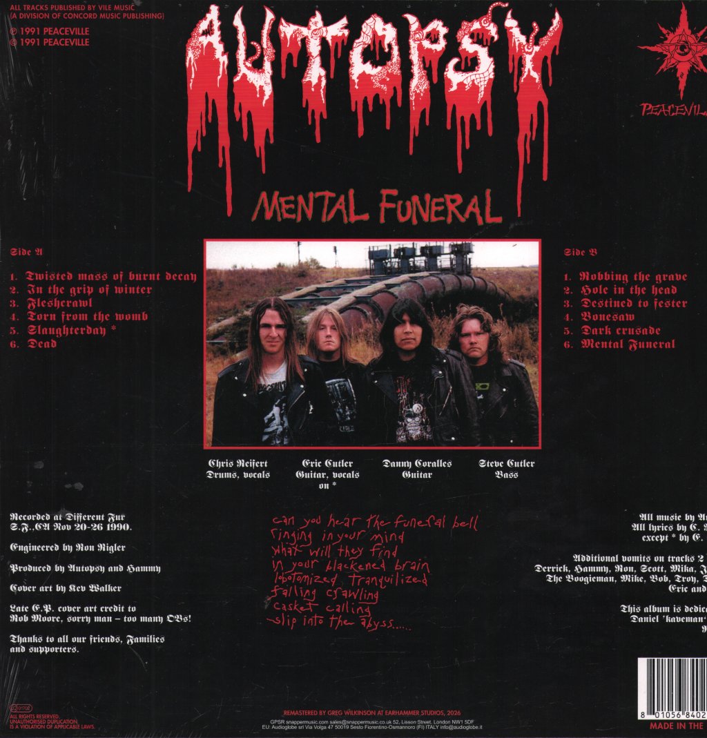 Autopsy - Mental Funeral (35th Anniversary) - Lp