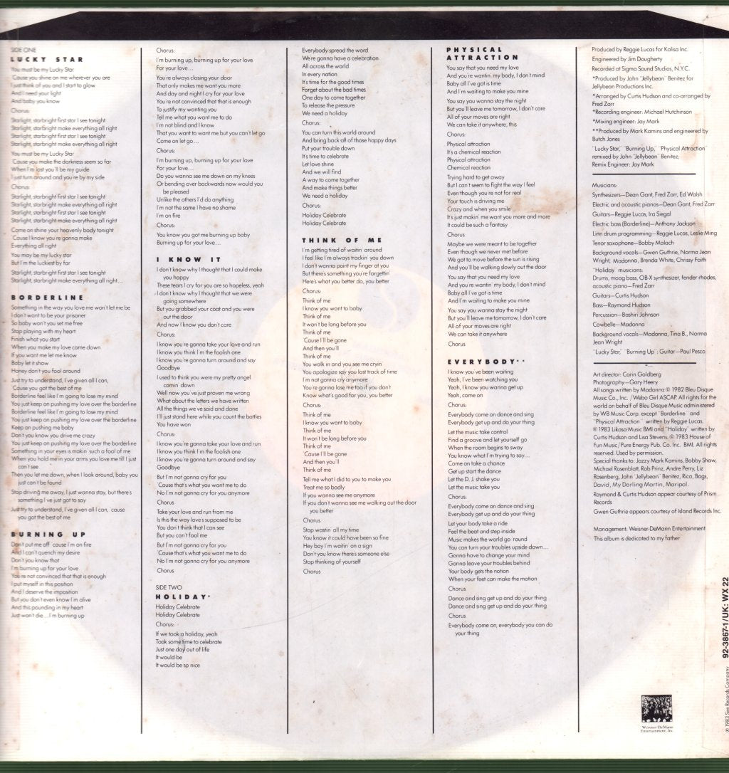 Madonna - First Album - Lp