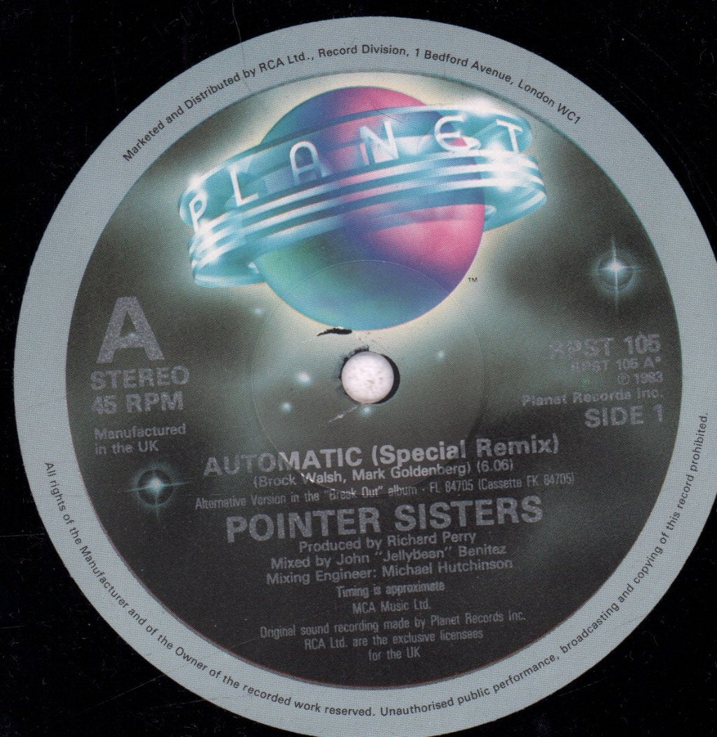 Pointer Sisters - Automatic - 12 Inch