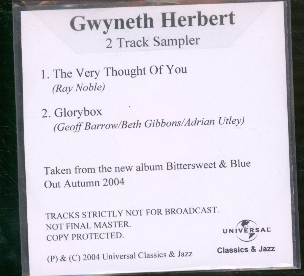 Gwyneth Herbert - Bittersweet And Blue (2 Track Sampler) - Cdr