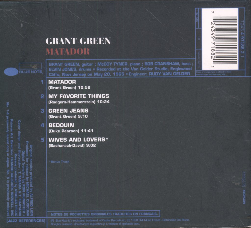 Grant Green - Matador - Cd