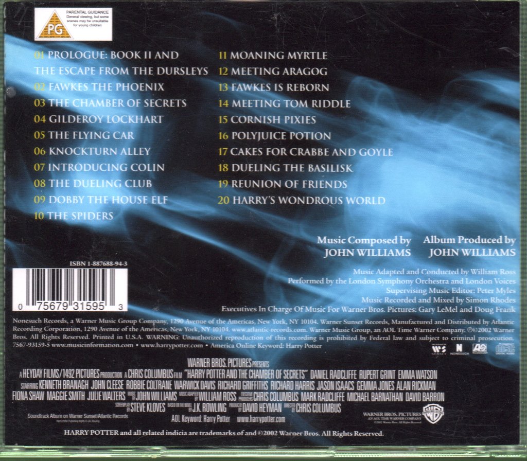 John Williams - Harry Potter And The Chamber Of Secrets - Cd