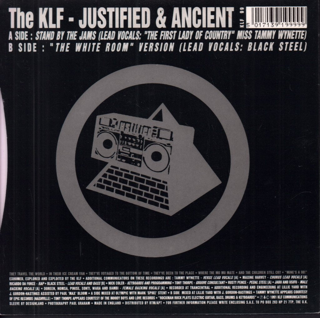 KLF - Justified And Ancient - 7 Inch