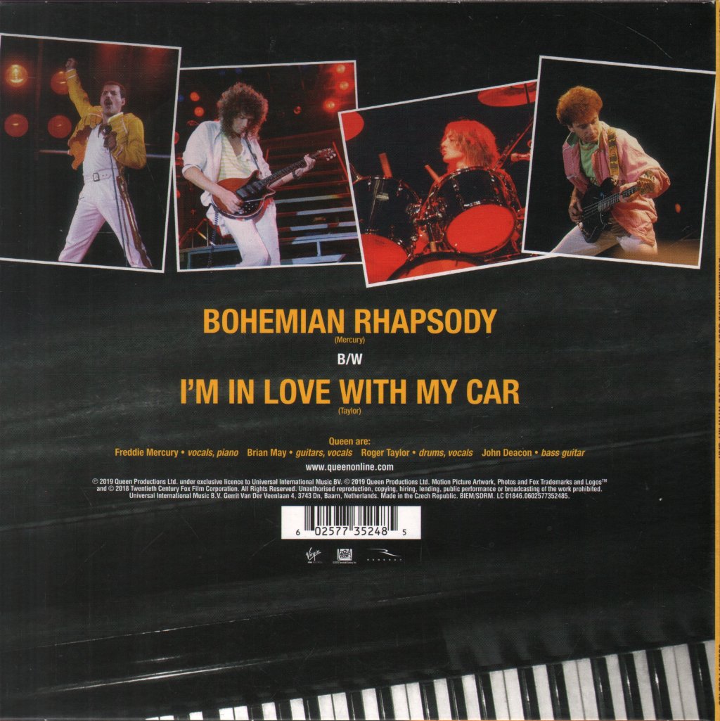 Queen - Bohemian Rhapsody b/w I'm In Love With My Car - 7 Inch